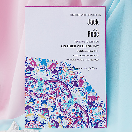 Flat Card Wedding Invitations 50-Pack / 20-Pack - Invitations Sets Artistic Style Pearl Paper
Flat Card Wedding Invitations 50-Pack / 20-Pack - Invitations Sets Artistic Style Pearl Paper