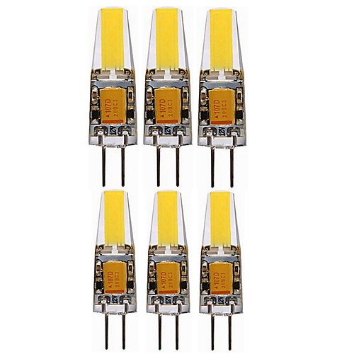 SENCART 6шт 4W 400-450lm G4 Двухштырьковые LED лампы T 4 Светодиодные бусины COB Декоративная Тёплый белый / Холодный белый 12V
SENCART 6шт 4W 400-450lm G4 Двухштырьковые LED лампы T 4 Светодиодные бусины COB Декоративная Тёплый белый / Холодный белый 12V