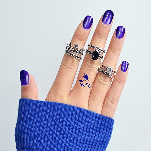 Сплав В форме короны Ring Set - 6шт Круглый / В форме короны Классический / Мода Серебряный Кольцо Назначение Повседневные / Свидание