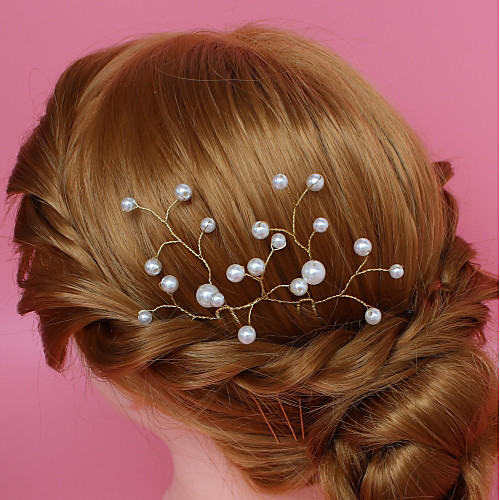 Metalic Headdress with Imitation Pearl 1pc Wedding / Special Occasion Headpiece
Metalic Headdress with Imitation Pearl 1pc Wedding / Special Occasion Headpiece