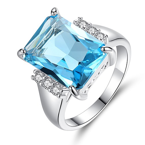 Women's Band Ring Synthetic Aquamarine Cubic Zirconia Light Blue Austria Crystal Circle Vintage Elegant Wedding Engagement Jewelry Solitaire
Women's Band Ring Synthetic Aquamarine Cubic Zirconia Light Blue Austria Crystal Circle Vintage Elegant Wedding Engagement Jewelry Solitaire