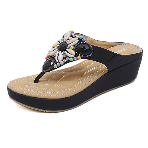 Women's Sandals Wedge Heel Round Toe Rhinestone / Crystal Synthetic Microfiber PU Novelty Spring / Summer Red / Blue / Almond / Color Block
Women's Sandals Wedge Heel Round Toe Rhinestone / Crystal Synthetic Microfiber PU Novelty Spring / Summer Red / Blue / Almond / Color Block