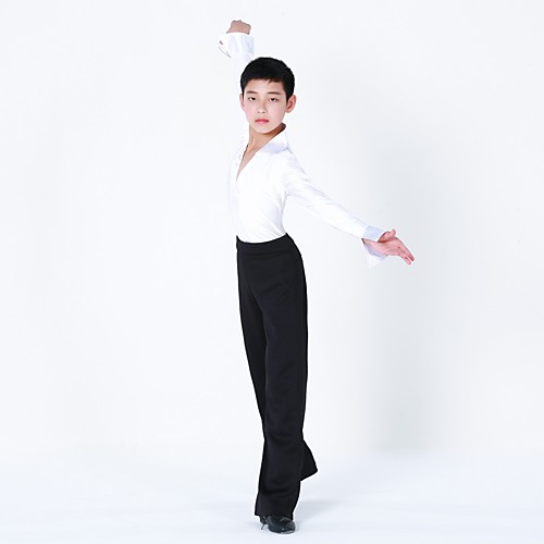 Latin Dance Outfits Boys' Training Performance Polyester Split Joint Long Sleeves Natural Top Pants
Latin Dance Outfits Boys' Training Performance Polyester Split Joint Long Sleeves Natural Top Pants