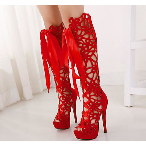 Women's Boots Stiletto Heel Peep Toe PU(Polyurethane) Mid-Calf Boots Comfort / Fashion Boots Spring / Fall Black / Red / EU39
Women's Boots Stiletto Heel Peep Toe PU(Polyurethane) Mid-Calf Boots Comfort / Fashion Boots Spring / Fall Black / Red / EU39