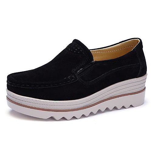 Women's Loafers & Slip-Ons Wedge Heel Round Toe Cowhide Comfort Spring / Fall Gray / Blue / Almond / EU39
Women's Loafers & Slip-Ons Wedge Heel Round Toe Cowhide Comfort Spring / Fall Gray / Blue / Almond / EU39