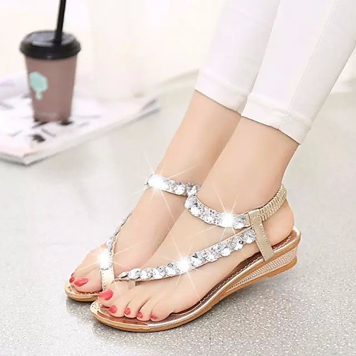 Women's Sandals Flat Heel PU(Polyurethane) Comfort Summer Gold / Silver / EU40
Women's Sandals Flat Heel PU(Polyurethane) Comfort Summer Gold / Silver / EU40