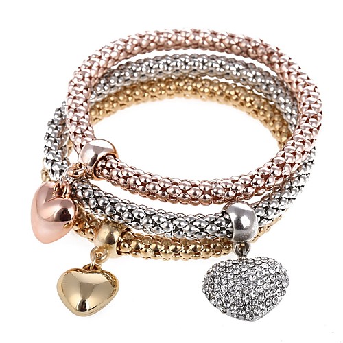 3pcs Women's Charm Bracelet Bead Bracelet Heart Sweet Alloy Bracelet Jewelry Rainbow For Party Gift
3pcs Women's Charm Bracelet Bead Bracelet Heart Sweet Alloy Bracelet Jewelry Rainbow For Party Gift