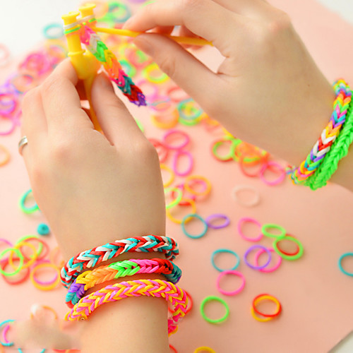 Women's Handmade DIY Colorful Silicone Plastic Rubber Rainbow Rubber Band Link Bracelet
Women's Handmade DIY Colorful Silicone Plastic Rubber Rainbow Rubber Band Link Bracelet