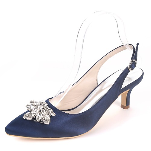 Women's Wedding Shoes Kitten Heel Pointed Toe Rhinestone Satin Basic Pump Spring & Summer Royal Blue / Champagne / Ivory / Party & Evening / EU40
Women's Wedding Shoes Kitten Heel Pointed Toe Rhinestone Satin Basic Pump Spring & Summer Royal Blue / Champagne / Ivory / Party & Evening / EU40