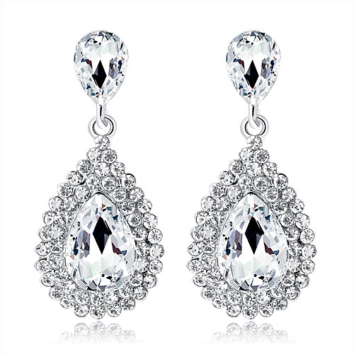 Crystal Drop Earrings Pear Cut Chandelier Drop Ladies Fashion Elegant Bridal Bling Bling everyday Earrings Jewelry Silver For Wedding Party / Evening
Crystal Drop Earrings Pear Cut Chandelier Drop Ladies Fashion Elegant Bridal Bling Bling everyday Earrings Jewelry Silver For Wedding Party / Evening