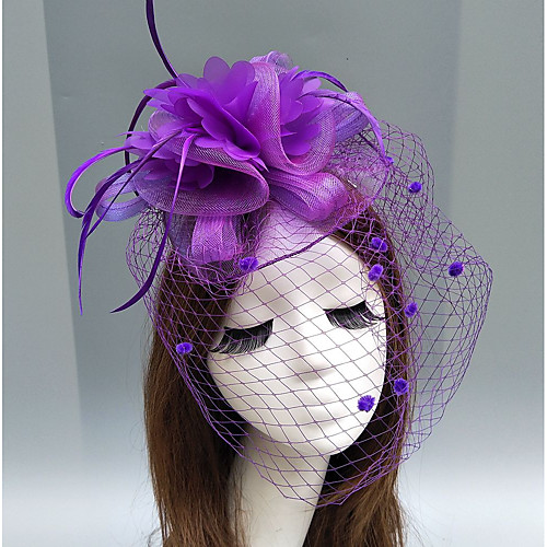 Feather / Net Fascinators / Hats / Headpiece with Feather / Floral / Flower 1pc Wedding / Special Occasion Headpiece
Feather / Net Fascinators / Hats / Headpiece with Feather / Floral / Flower 1pc Wedding / Special Occasion Headpiece