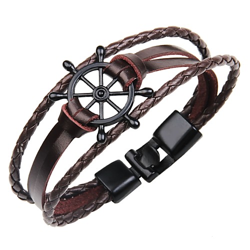 Men's Geometrical Bracelet Bangles Leather Bracelet Bracelet Leather Classic Vintage Bracelet Jewelry White / Black / Brown For Gift Street / Handmade Link Bracelet
Men's Geometrical Bracelet Bangles Leather Bracelet Bracelet Leather Classic Vintage Bracelet Jewelry White / Black / Brown For Gift Street / Handmade Link Bracelet