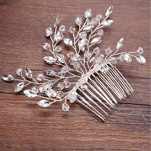 Rhinestone / Copper wire Hair Combs with Rhinestone / Crystals 1 Piece Wedding Headpiece
Rhinestone / Copper wire Hair Combs with Rhinestone / Crystals 1 Piece Wedding Headpiece