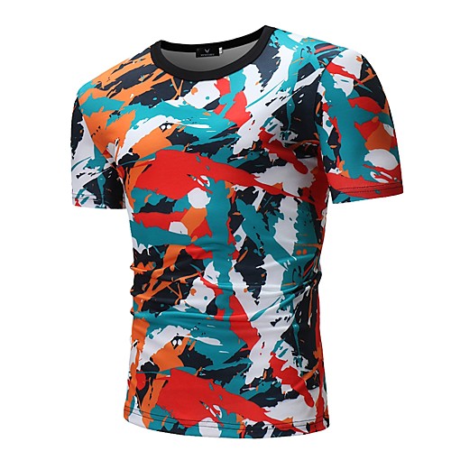 Men's Holiday Club Active / Basic Cotton T-shirt - Color Block Round Neck Rainbow / Short Sleeve / Summer
Men's Holiday Club Active / Basic Cotton T-shirt - Color Block Round Neck Rainbow / Short Sleeve / Summer