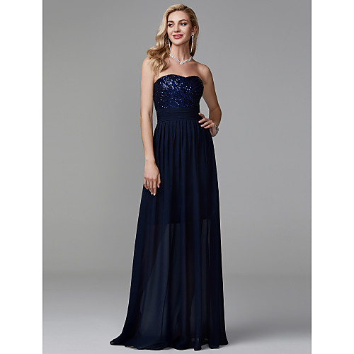 Sheath / Column Sweetheart Neckline Floor Length Chiffon / Charmeuse Prom / Formal Evening Dress with Sequin / Side Draping by TS Couture
Sheath / Column Sweetheart Neckline Floor Length Chiffon / Charmeuse Prom / Formal Evening Dress with Sequin / Side Draping by TS Couture