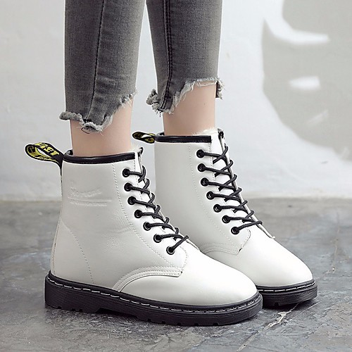 Women's Boots Flat Heel Round Toe PU(Polyurethane) Booties / Ankle Boots Combat Boots Fall & Winter White / Black / Red
Women's Boots Flat Heel Round Toe PU(Polyurethane) Booties / Ankle Boots Combat Boots Fall & Winter White / Black / Red