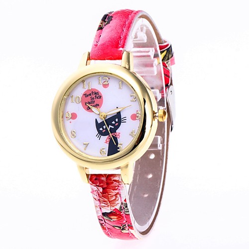 Жен. Наручные часы Китайский Повседневные часы / Милый PU Группа Мультяшная тематика / Мода Черный / Белый / Красный 
Жен. Наручные часы Китайский Повседневные часы / Милый PU Группа Мультяшная тематика / Мода Черный / Белый / Красный