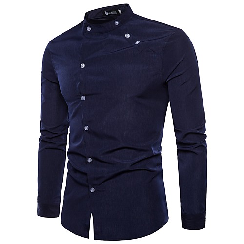 Men's Party Going out Street chic / Punk & Gothic Cotton Shirt - Color Block Standing Collar Black L / Long Sleeve / Summer / Fall / Skinny
Men's Party Going out Street chic / Punk & Gothic Cotton Shirt - Color Block Standing Collar Black L / Long Sleeve / Summer / Fall / Skinny