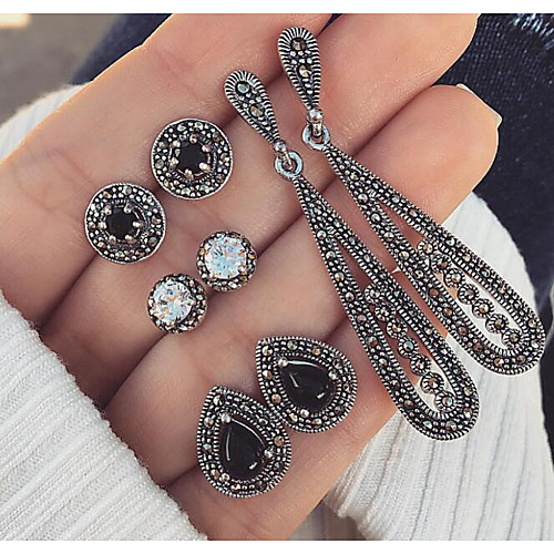 Women's Drop Earrings Long Drop Ladies Vintage Bohemian Boho Earrings Jewelry Black For Daily 4 Pairs / 8pcs
Women's Drop Earrings Long Drop Ladies Vintage Bohemian Boho Earrings Jewelry Black For Daily 4 Pairs / 8pcs
