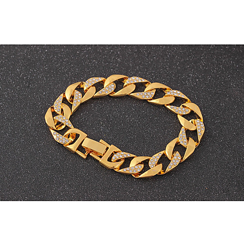 Women's Bracelet Thick Chain Sweet Elegant Rhinestone Bracelet Jewelry Gold For Party Date
Women's Bracelet Thick Chain Sweet Elegant Rhinestone Bracelet Jewelry Gold For Party Date
