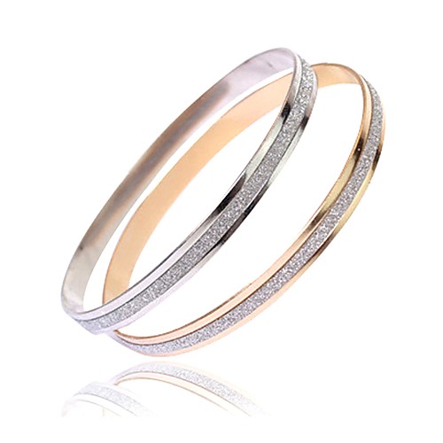 2pcs Women's Bracelet Bangles Bracelet Set Steel Stainless Friendship stardust Ladies Simple Fashion Italian everyday Bracelet Jewelry Silver / Rose Gold For Daily Birthday
2pcs Women's Bracelet Bangles Bracelet Set Steel Stainless Friendship stardust Ladies Simple Fashion Italian everyday Bracelet Jewelry Silver / Rose Gold For Daily Birthday