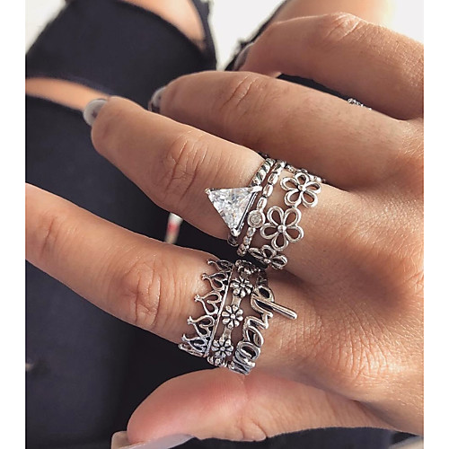 Жен. Цирконий Вырезка Ring Set - Цветы, Мечта Массивный, Винтаж Серебряный Назначение Повседневные / 6шт
Жен. Цирконий Вырезка Ring Set - Цветы, Мечта Массивный, Винтаж Серебряный Назначение Повседневные / 6шт