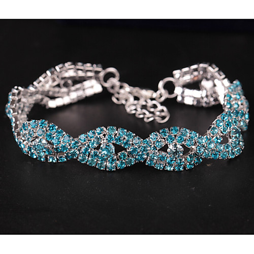 Women's Wrap Bracelet Layered Sweet Elegant Rhinestone Bracelet Jewelry White / Blue / Pink For Wedding Date
Women's Wrap Bracelet Layered Sweet Elegant Rhinestone Bracelet Jewelry White / Blue / Pink For Wedding Date