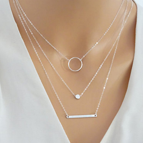 Women's Necklace Layered Necklace Stacking Stackable Simple European Trendy Fashion Chrome Gold Silver 40 cm Necklace Jewelry For Daily School Holiday Work Club
Women's Necklace Layered Necklace Stacking Stackable Simple European Trendy Fashion Chrome Gold Silver 40 cm Necklace Jewelry For Daily School Holiday Work Club