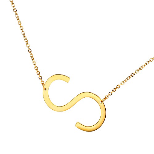 Men's Name Pendant Necklace Steel Stainless Alphabet Shape Fashion Gold Black Silver 51 cm Necklace Jewelry 1pc For Gift Daily
Men's Name Pendant Necklace Steel Stainless Alphabet Shape Fashion Gold Black Silver 51 cm Necklace Jewelry 1pc For Gift Daily