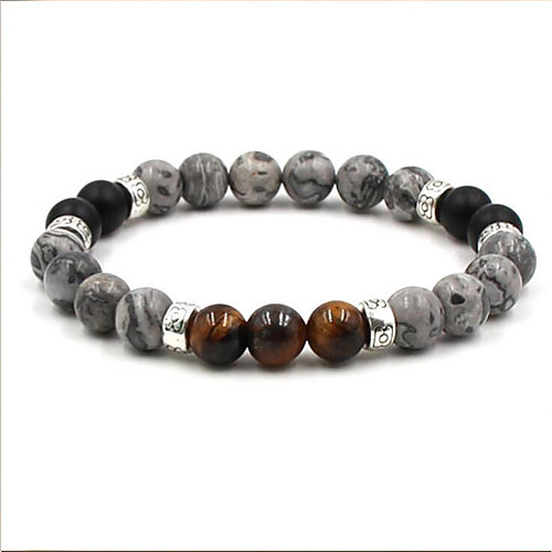 Men's Agate Hologram Bracelet Casual European Ethnic Bracelet Jewelry White / Brown For Daily Going out
Men's Agate Hologram Bracelet Casual European Ethnic Bracelet Jewelry White / Brown For Daily Going out
