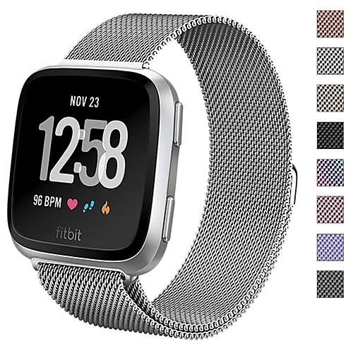 Ремешок для часов для Fitbit Versa Fitbit Спортивный ремешок / Миланский ремешок Металл Повязка на запястье
Ремешок для часов для Fitbit Versa Fitbit Спортивный ремешок / Миланский ремешок Металл Повязка на запястье