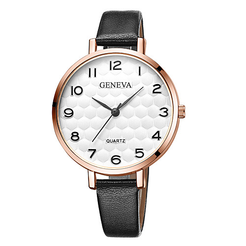 Geneva Women's Wrist Watch Quartz New Design Casual Watch Cool Leather Band Analog Casual Fashion Black / Brown - Black / White White / Brown Black / Rose Gold One Year Battery Life
Geneva Women's Wrist Watch Quartz New Design Casual Watch Cool Leather Band Analog Casual Fashion Black / Brown - Black / White White / Brown Black / Rose Gold One Year Battery Life