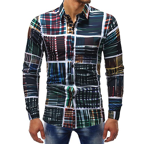 Men's Daily Weekend Basic Cotton Slim Shirt - Striped / Color Block Print Rainbow XXXL / Long Sleeve
Men's Daily Weekend Basic Cotton Slim Shirt - Striped / Color Block Print Rainbow XXXL / Long Sleeve