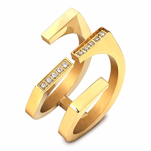 Couple's Cubic Zirconia Stylish Open Ring Rhinestone Titanium Steel Creative Ladies Artistic Unique Design Korean Ring Jewelry Gold / Silver For Birthday Gift 6 / 7 / 8 / 9
Couple's Cubic Zirconia Stylish Open Ring Rhinestone Titanium Steel Creative Ladies Artistic Unique Design Korean Ring Jewelry Gold / Silver For Birthday Gift 6 / 7 / 8 / 9