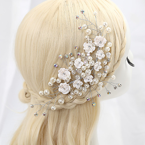 Acrylic / Rhinestone / Alloy Flowers with Rhinestone / Faux Pearl / Flower 1 Piece Wedding Headpiece
Acrylic / Rhinestone / Alloy Flowers with Rhinestone / Faux Pearl / Flower 1 Piece Wedding Headpiece