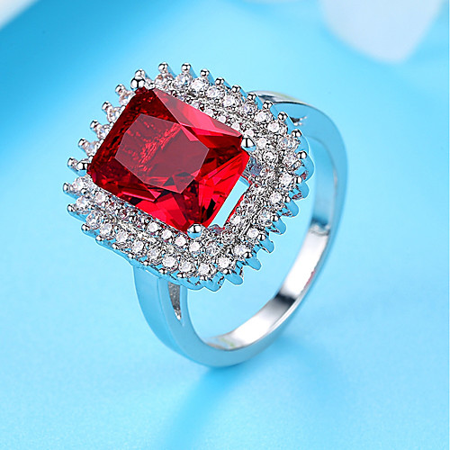 Women's Band Ring Engagement Ring Ruby Cubic Zirconia 1pc Red Sterling Silver Titanium Square Vintage Elegant Wedding Engagement Jewelry Vintage Style Cute
Women's Band Ring Engagement Ring Ruby Cubic Zirconia 1pc Red Sterling Silver Titanium Square Vintage Elegant Wedding Engagement Jewelry Vintage Style Cute