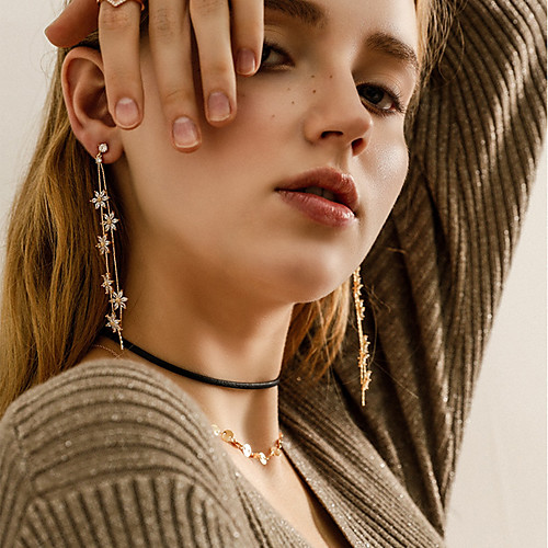 Women's Long Clip on Earring Earrings Ladies Tropical Elegant Jewelry Gold / Silver For Holiday Festival 1 Pair
Women's Long Clip on Earring Earrings Ladies Tropical Elegant Jewelry Gold / Silver For Holiday Festival 1 Pair
