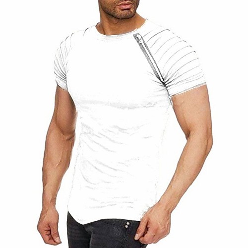 Men's Daily Weekend Basic Cotton Slim T-shirt - Solid Colored Pleated Round Neck Navy Blue / Short Sleeve
Men's Daily Weekend Basic Cotton Slim T-shirt - Solid Colored Pleated Round Neck Navy Blue / Short Sleeve