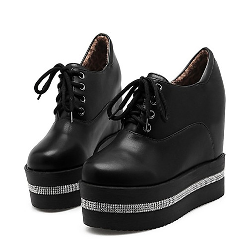 Women's Oxfords Wedge Heel Round Toe Rhinestone PU(Polyurethane) Booties / Ankle Boots Fashion Boots / Bootie Fall & Winter White / Black / Daily
Women's Oxfords Wedge Heel Round Toe Rhinestone PU(Polyurethane) Booties / Ankle Boots Fashion Boots / Bootie Fall & Winter White / Black / Daily