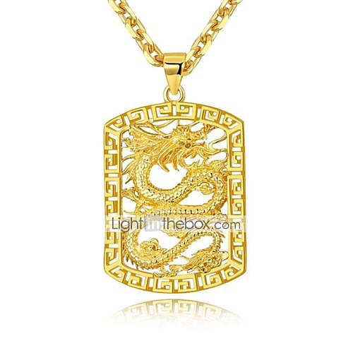 Men's Necklace Charm Necklace Vintage Style Dragon Stylish Asian Luxury Hip Hop Copper Gold Plated Gold 50 cm Necklace Jewelry 1pc For Wedding Party / Evening
Men's Necklace Charm Necklace Vintage Style Dragon Stylish Asian Luxury Hip Hop Copper Gold Plated Gold 50 cm Necklace Jewelry 1pc For Wedding Party / Evening