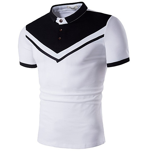 Men's Daily Cotton Polo - Color Block Print Shirt Collar White XL / Short Sleeve / Summer
Men's Daily Cotton Polo - Color Block Print Shirt Collar White XL / Short Sleeve / Summer