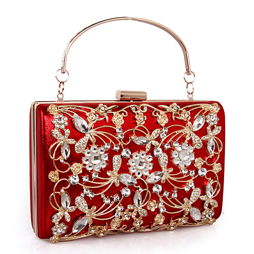 Women's Crystals / Hollow-out PU Leather / Alloy Evening Bag Rhinestone Crystal Evening Bags Black / Purple / Gold / Fall & Winter 
Women's Crystals / Hollow-out PU Leather / Alloy Evening Bag Rhinestone Crystal Evening Bags Black / Purple / Gold / Fall & Winter