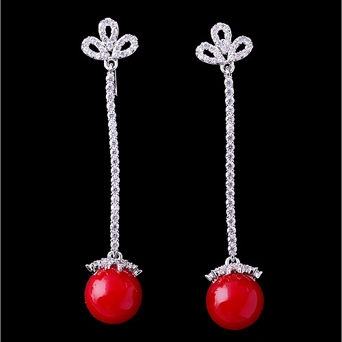 Women's Cubic Zirconia Stylish Clip on Earring Earrings Flower Ball Fashion Jewelry Red For Wedding Engagement 1 Pair
Women's Cubic Zirconia Stylish Clip on Earring Earrings Flower Ball Fashion Jewelry Red For Wedding Engagement 1 Pair