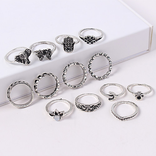 Women's Ring Set Midi Rings Stackable Rings 12pcs Gold Silver Acrylic Alloy Ladies Vintage European Daily Jewelry Retro Elephant
Women's Ring Set Midi Rings Stackable Rings 12pcs Gold Silver Acrylic Alloy Ladies Vintage European Daily Jewelry Retro Elephant