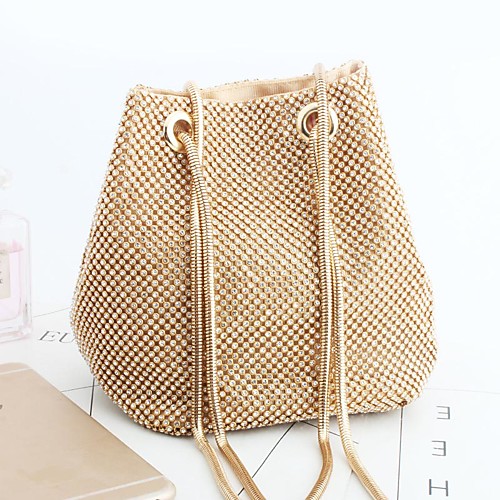 Women's Crystals Polyester / Satin Evening Bag Rhinestone Crystal Evening Bags Gold / Black / Silver / Fall & Winter
Women's Crystals Polyester / Satin Evening Bag Rhinestone Crystal Evening Bags Gold / Black / Silver / Fall & Winter