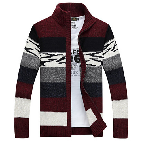 Men's Daily Color Block Long Sleeve Loose Regular Cardigan Sweater Jumper, Stand Orange / Blue / Red M / L / XL
Men's Daily Color Block Long Sleeve Loose Regular Cardigan Sweater Jumper, Stand Orange / Blue / Red M / L / XL