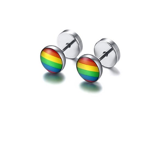 Men's Earrings gay earring Stylish flat back Creative Fashion Titanium Steel Earrings Jewelry Black / Silver For Gift Daily 1 Pair
Men's Earrings gay earring Stylish flat back Creative Fashion Titanium Steel Earrings Jewelry Black / Silver For Gift Daily 1 Pair
