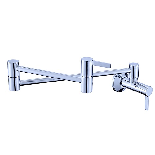 Kitchen faucet - Two Handles One Hole Chrome Pot Filler Wall Mounted Contemporary Kitchen Taps / CUPC / UPC
Kitchen faucet - Two Handles One Hole Chrome Pot Filler Wall Mounted Contemporary Kitchen Taps / CUPC / UPC