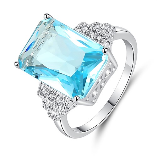 Women's Band Ring Synthetic Aquamarine Cubic Zirconia 1pc Light Blue Sterling Silver Austria Crystal Circle Vintage Elegant Wedding Engagement Jewelry Long
Women's Band Ring Synthetic Aquamarine Cubic Zirconia 1pc Light Blue Sterling Silver Austria Crystal Circle Vintage Elegant Wedding Engagement Jewelry Long