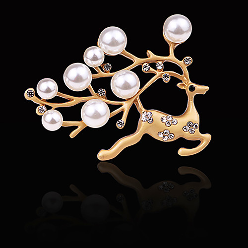 Women's Freshwater Pearl Brooches Stylish Beads Deer Creative Unique Design Fashion Elegant Brooch Jewelry Gold Silver For Daily Holiday
Women's Freshwater Pearl Brooches Stylish Beads Deer Creative Unique Design Fashion Elegant Brooch Jewelry Gold Silver For Daily Holiday